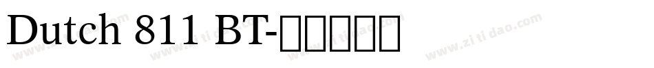 Dutch 811 BT字体转换